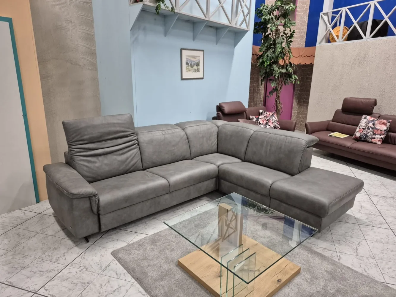 Graues Sofa Ausstellungsstück